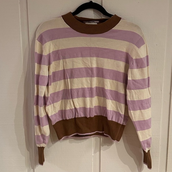 Scotch & Soda Striped Purple & Brown Long Sleeve Size Small - Picture 2 of 5